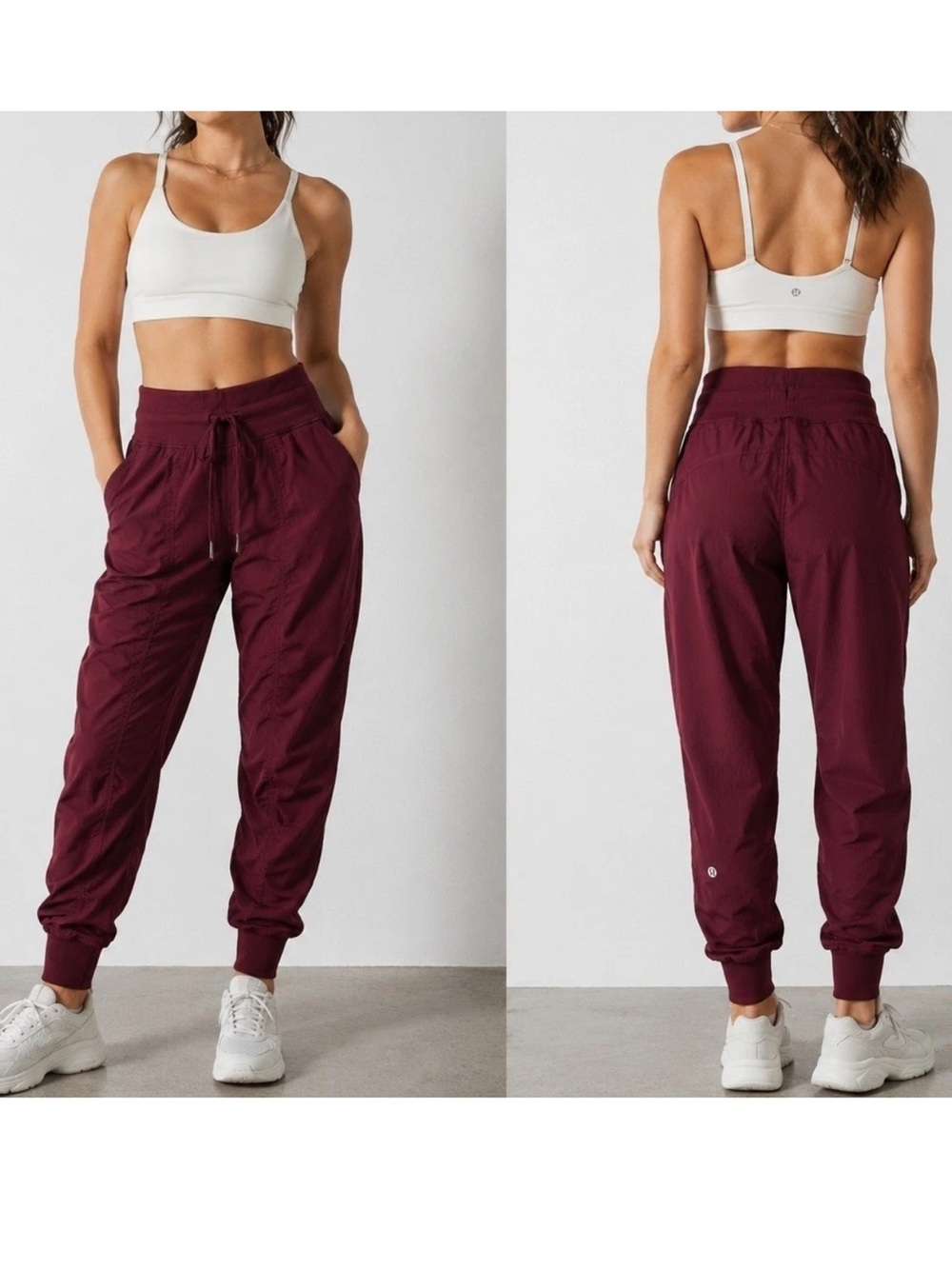 Lululemon Dance Studio Mid Rise Jogger Pants Red Merlot Wine Maroon Size 4